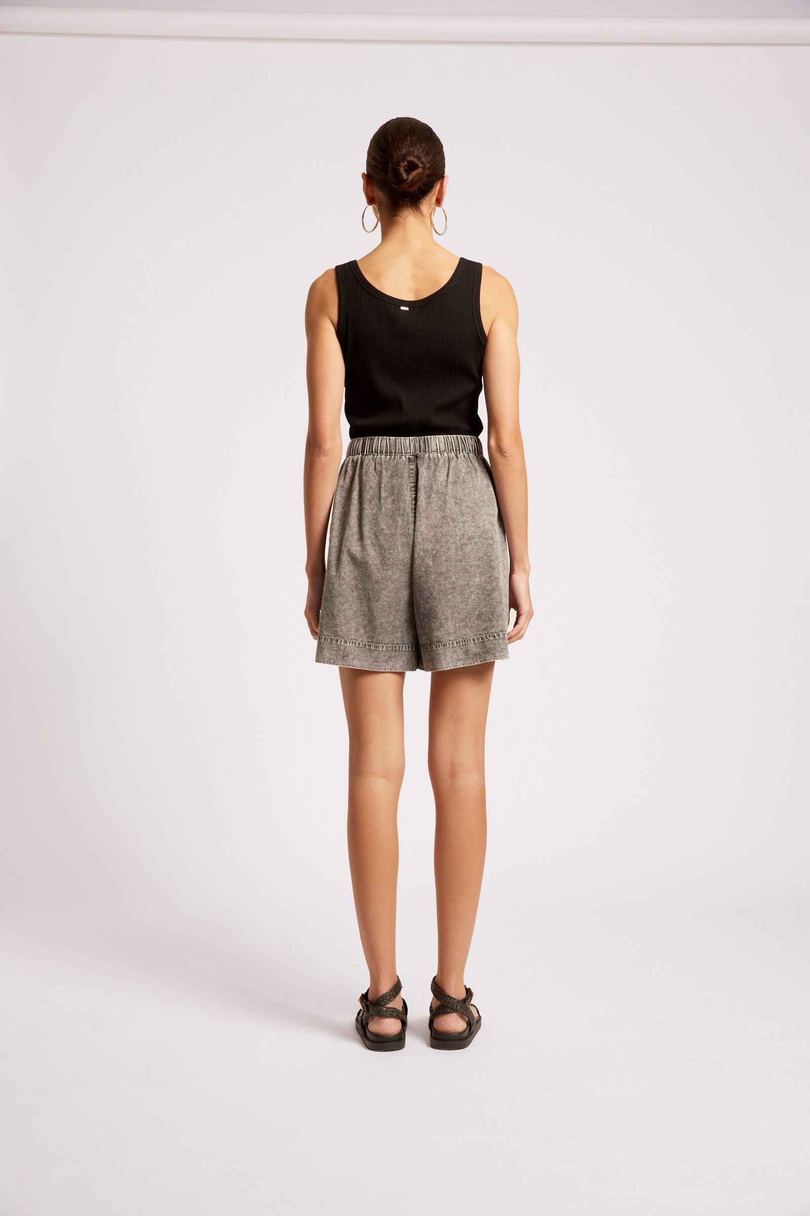 Roam Denim Short - Ash Black