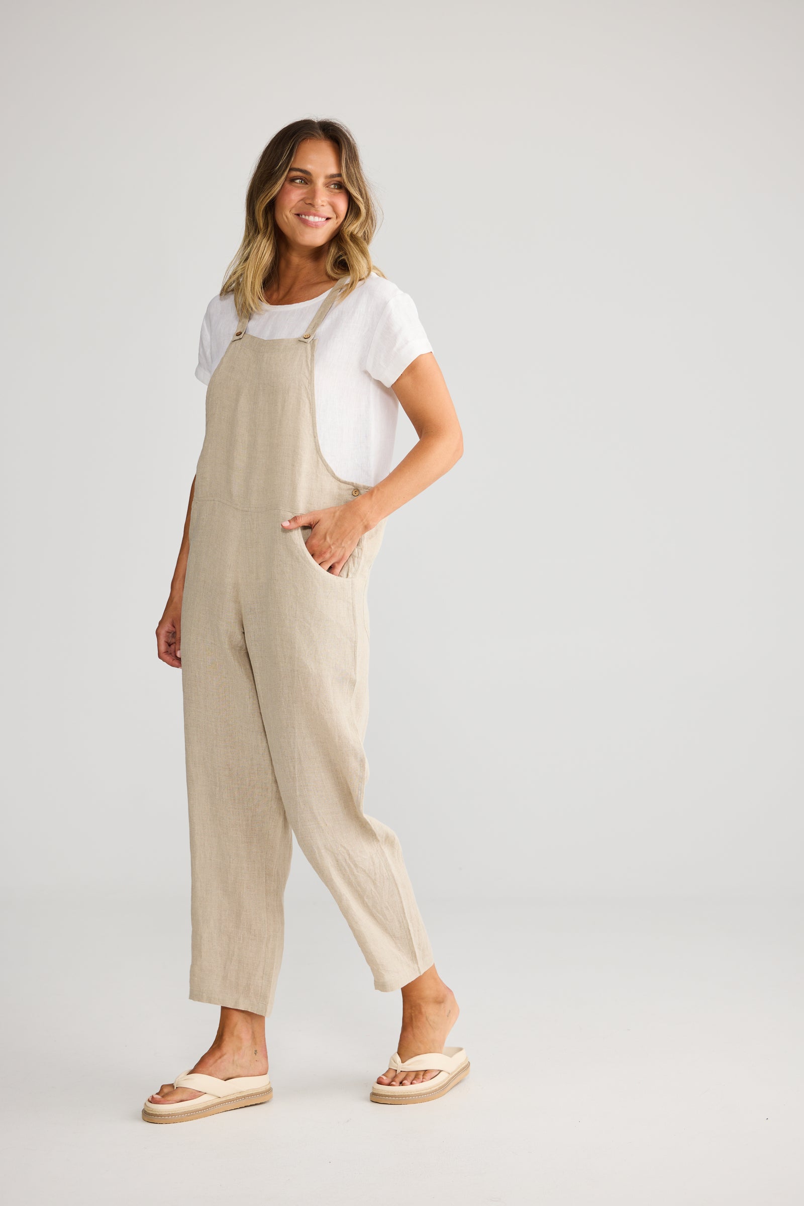 Sailor Overalls - Natural Linen