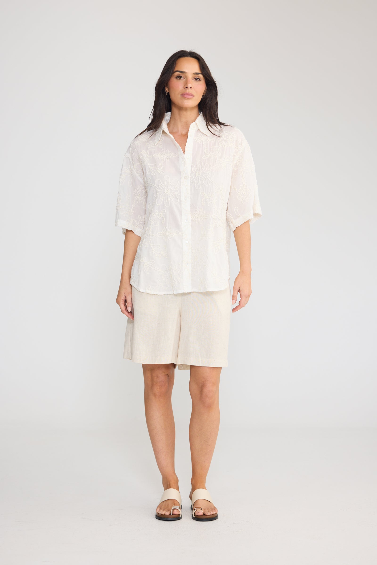 Playa Shirt - Cream Chenille