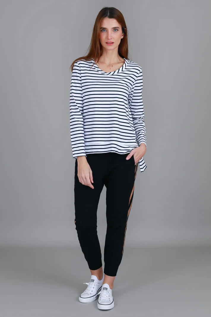 Strumpet Long Sleeve Tee - White Stripe