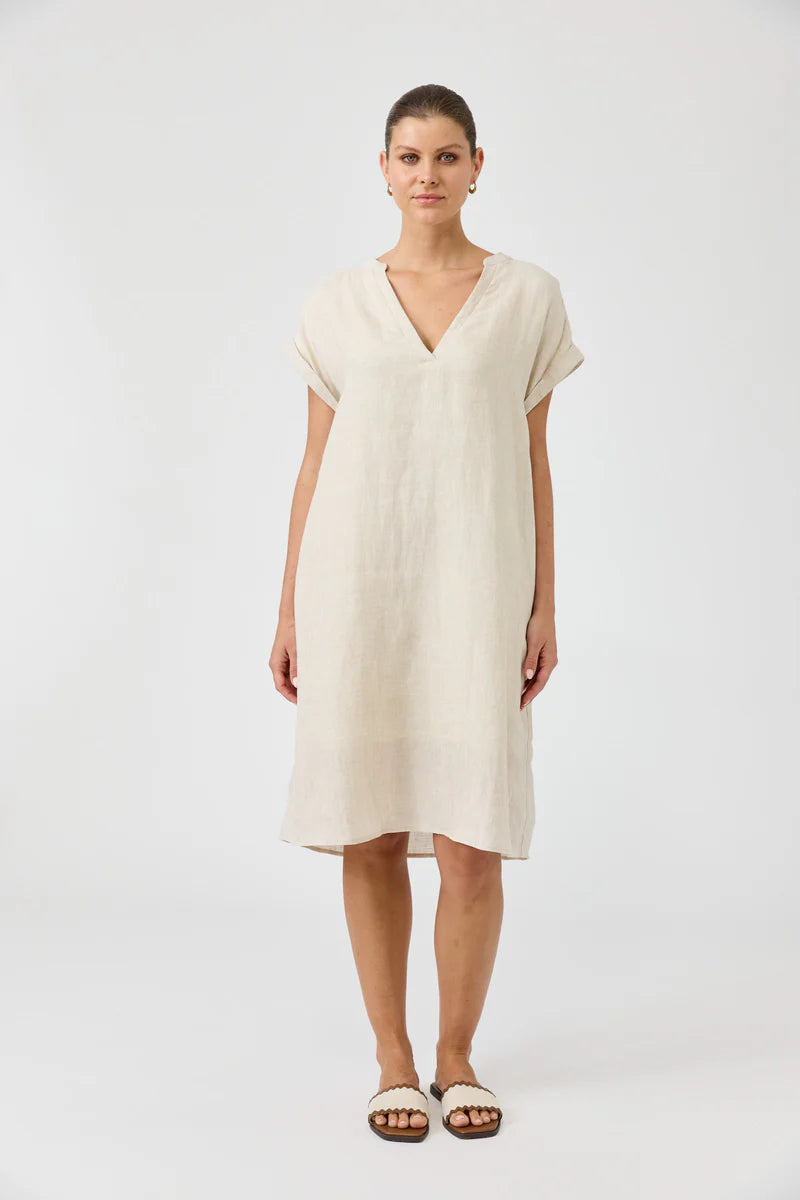 Studio Linen Dress - Tusk
