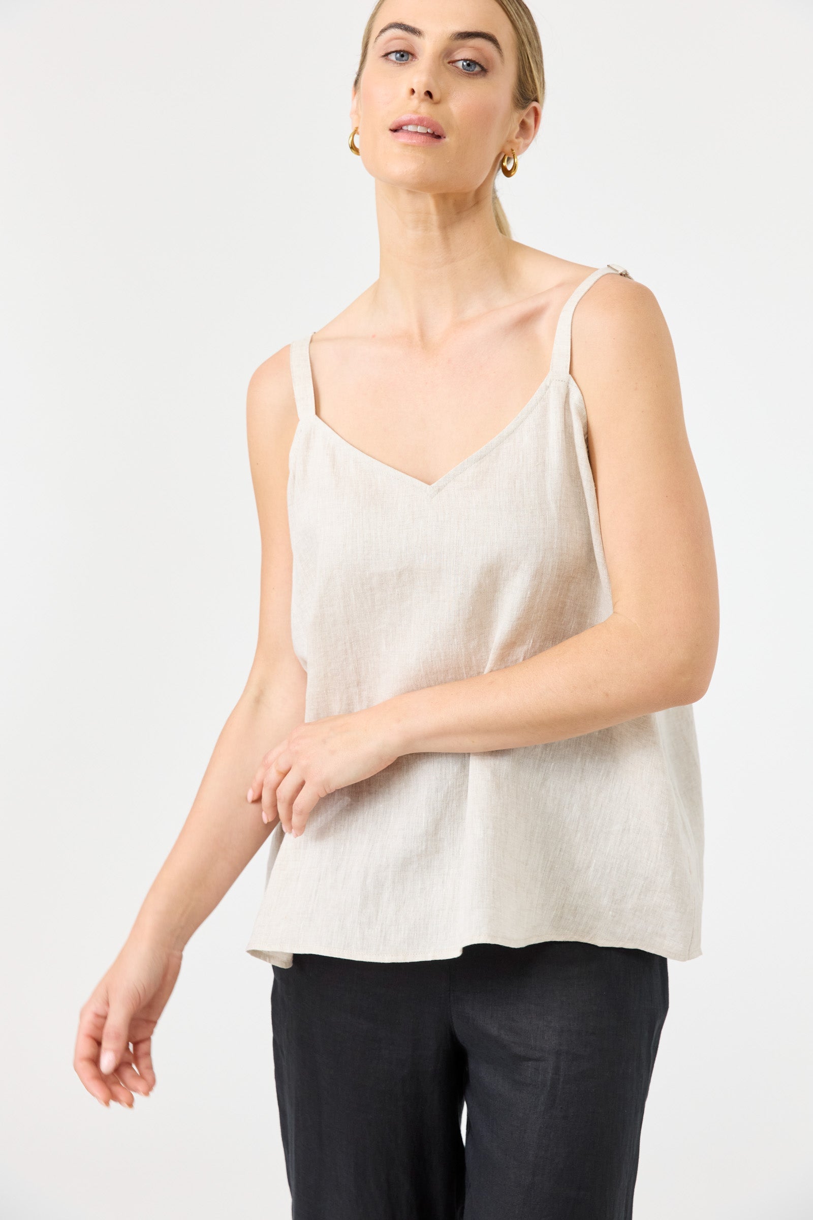 Studio Linen Tank - Tusk