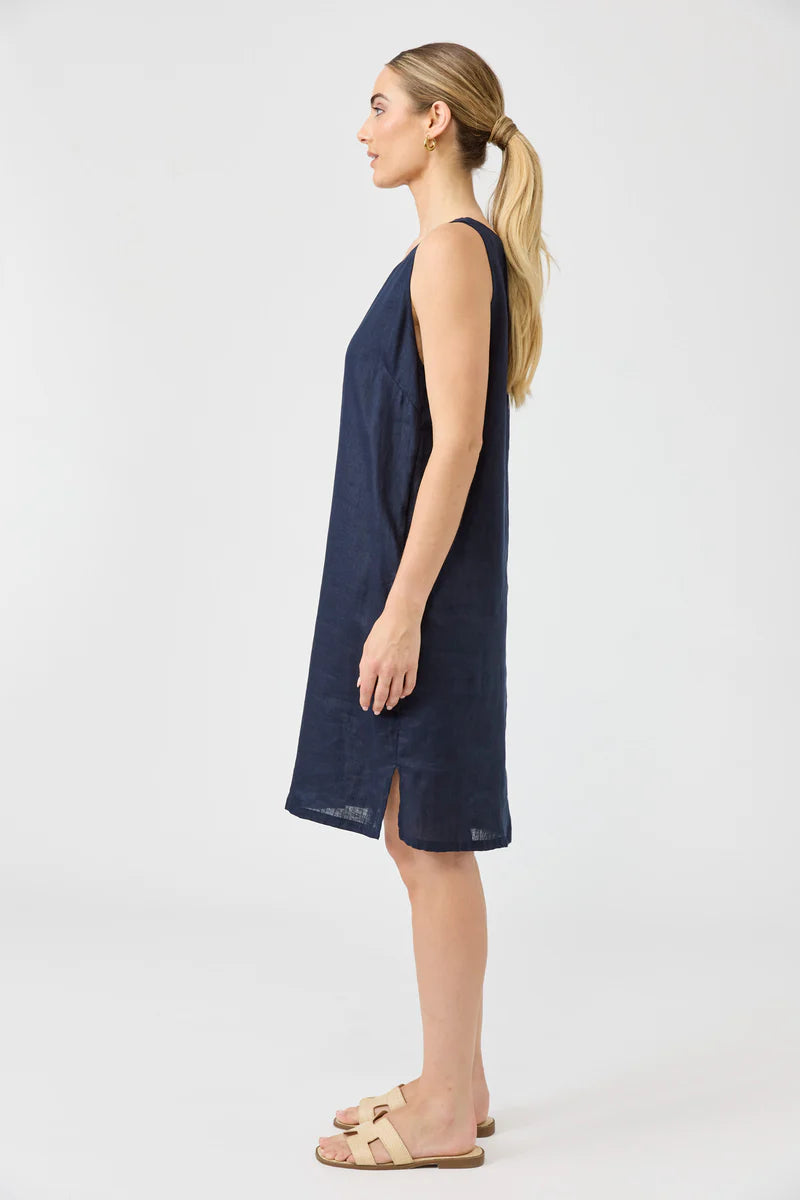 Eb&Ive Studio Linen Dress Sleeveless shell dress Summer work dress