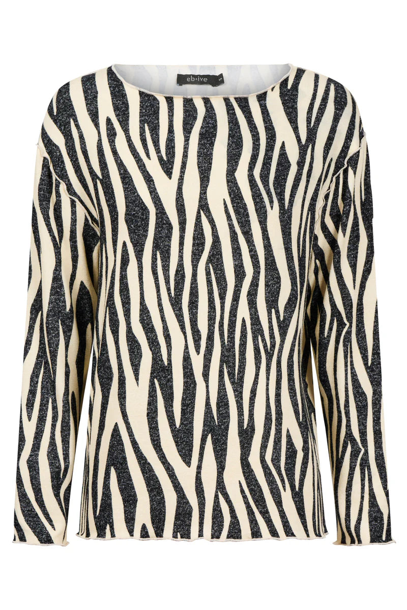 Aria Long Sleeve Top -Savanna Zebra
