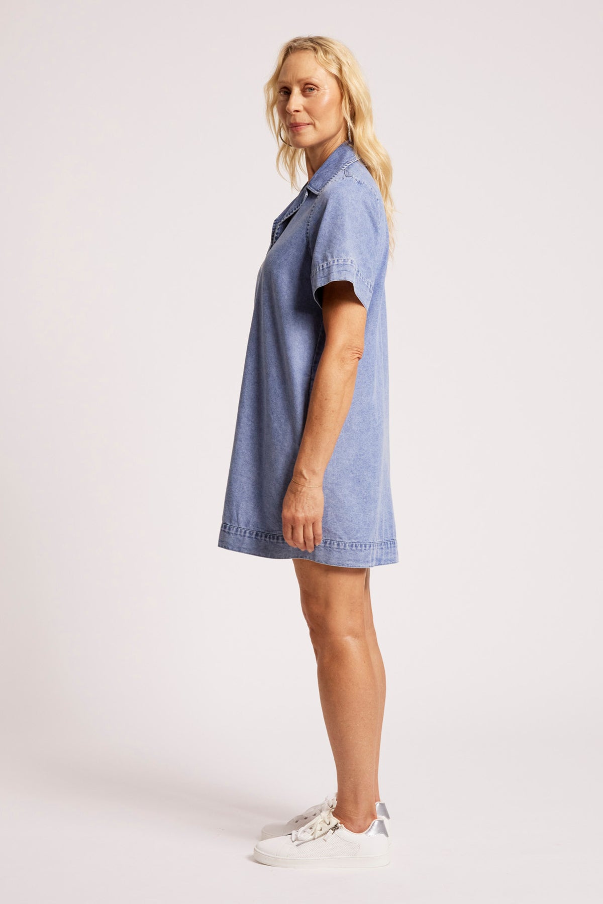 Dusk Denim Shirt Dress - Denim Blue