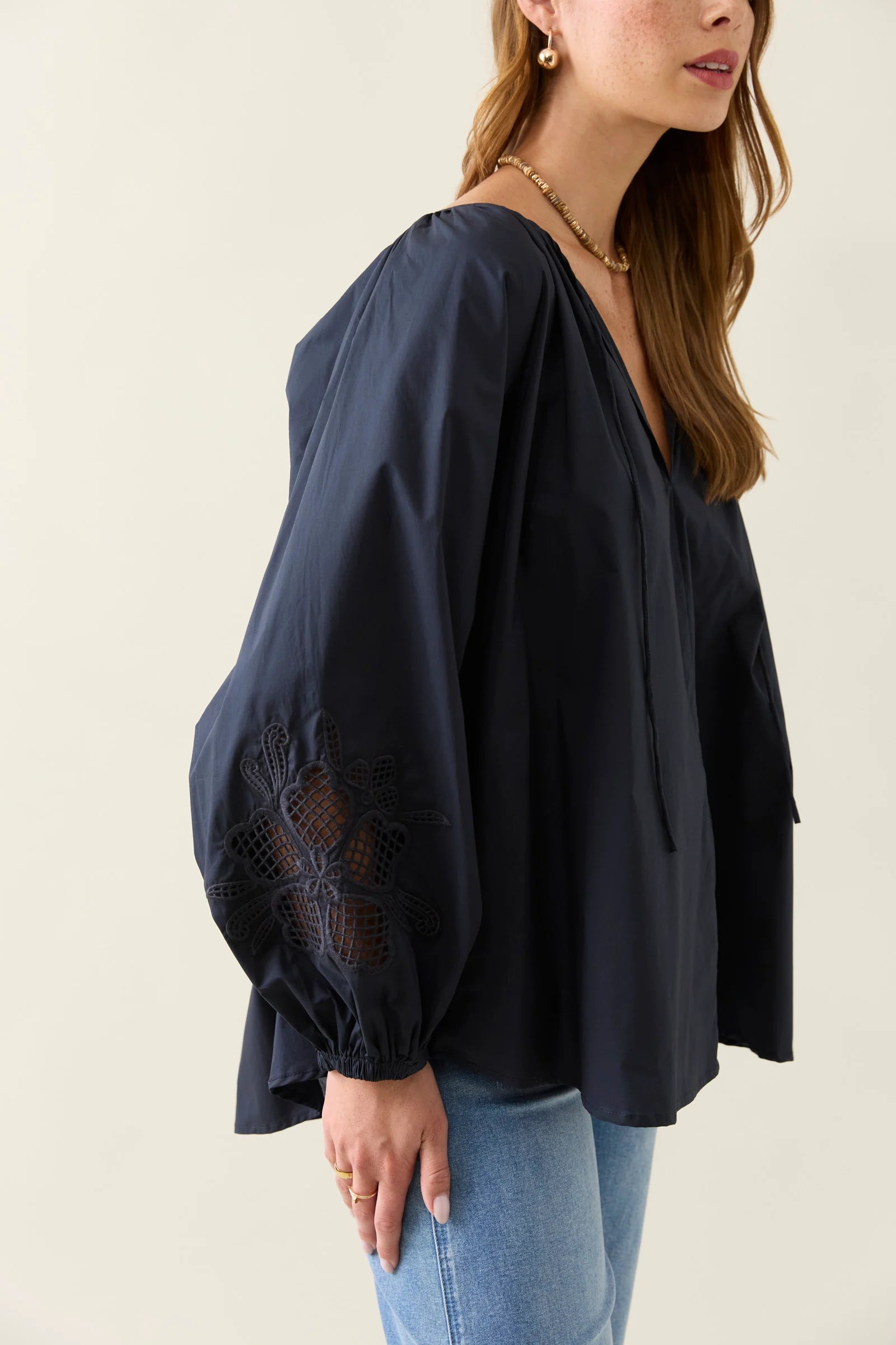 Nilsa Blouse - Navy