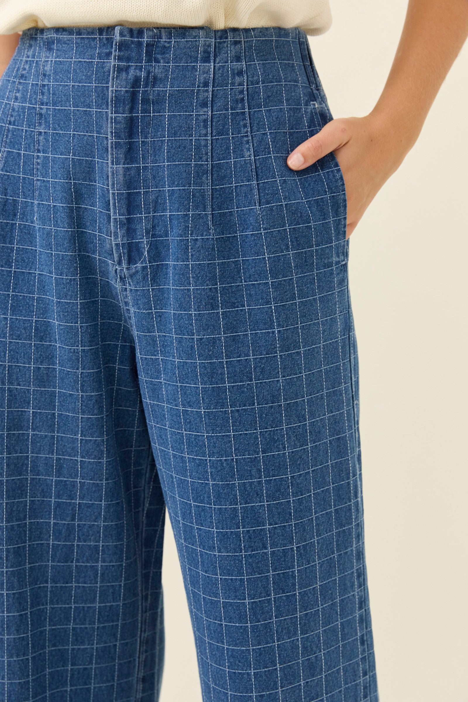 Sloane Denim Pant - Check