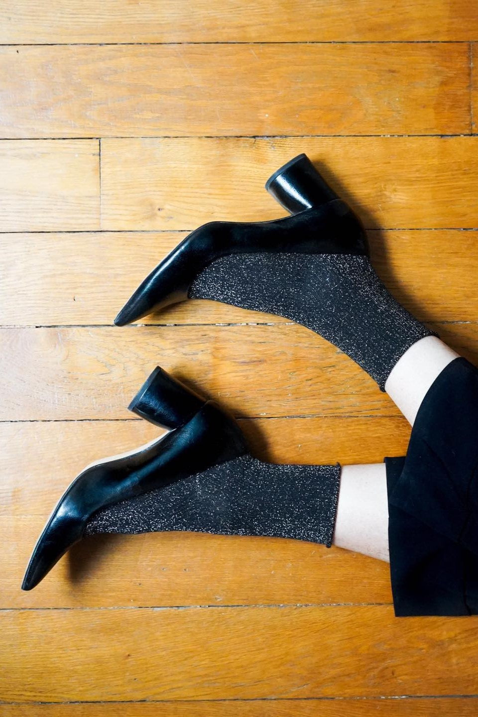 KLUE Glitter Lurex socks | Black