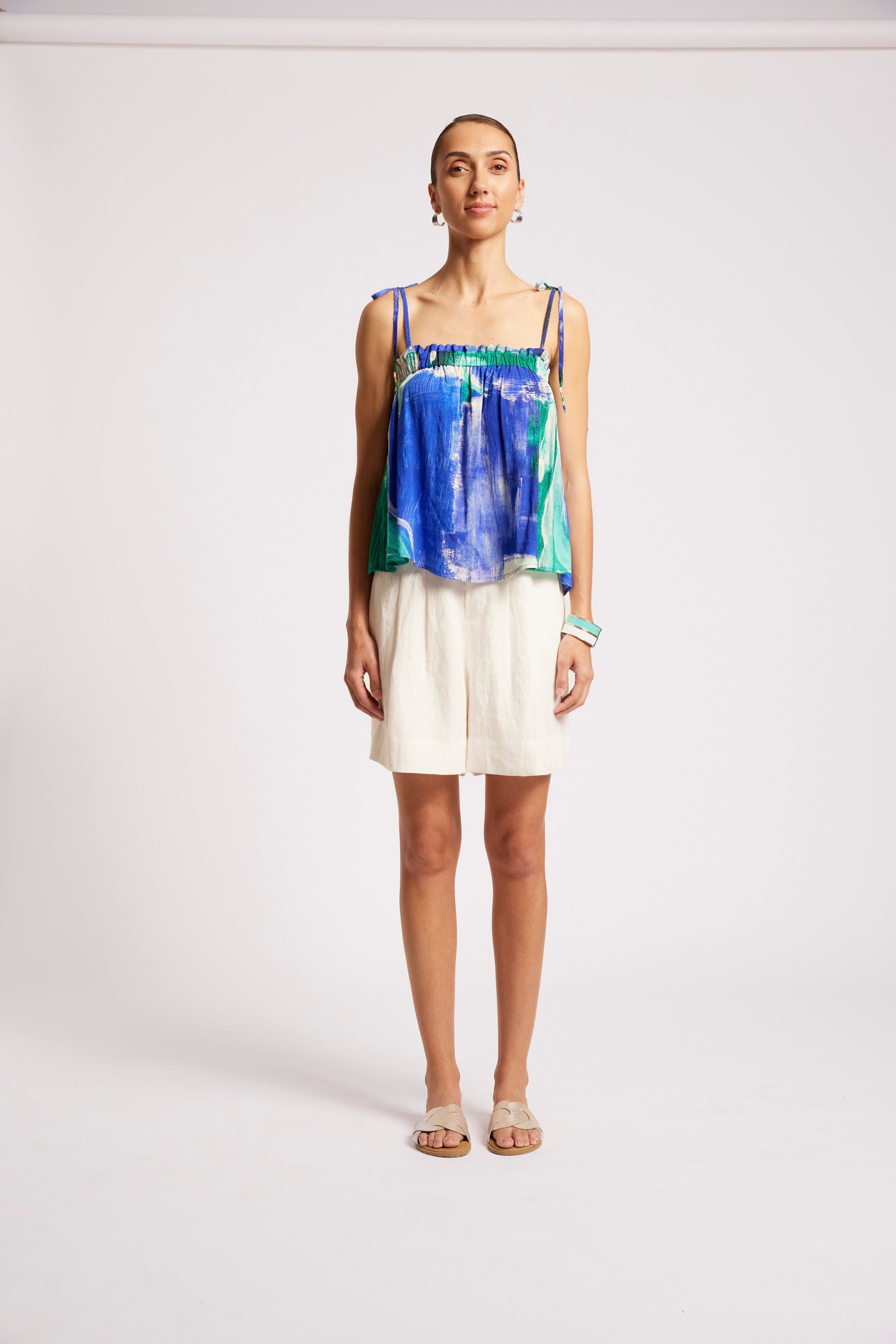 Palmera Tank Top - Seafoam Blue