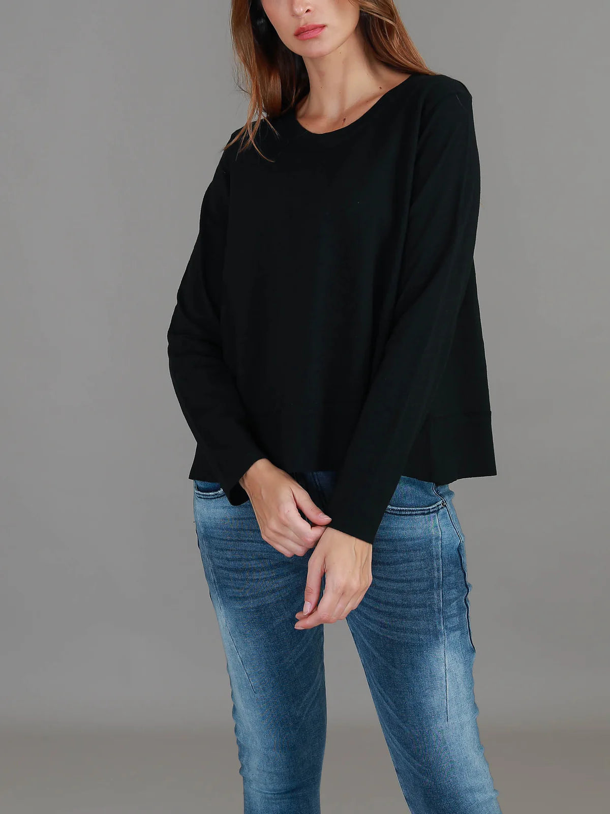 Sonya Long Sleeve T Shirt - Black