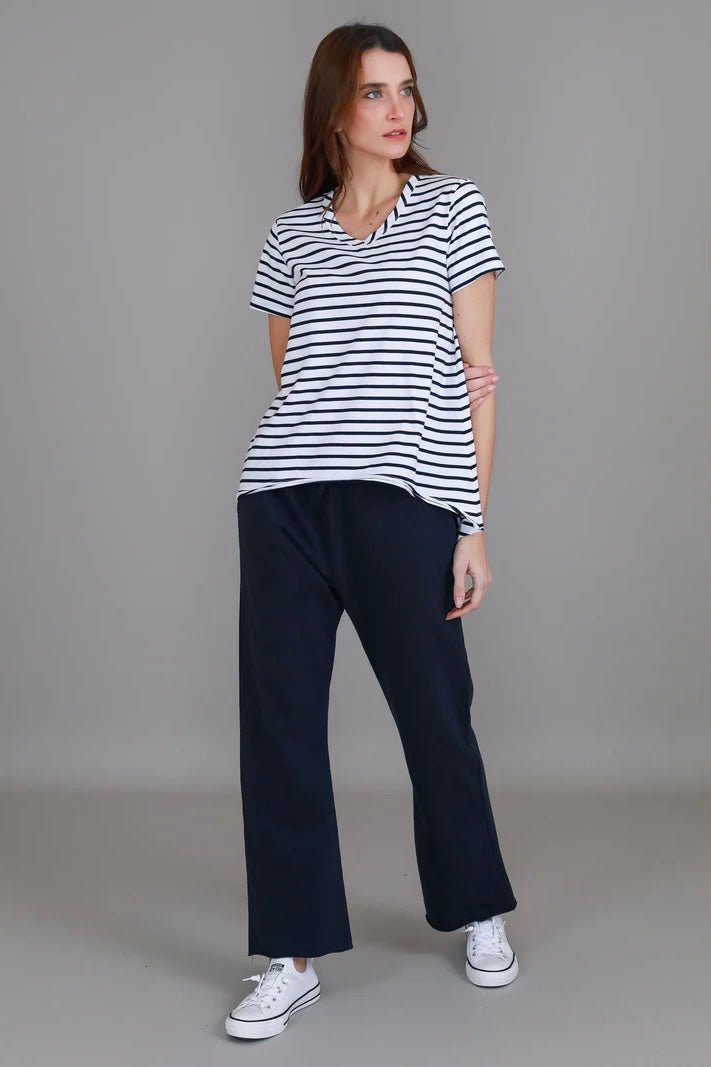 Thornton Tee - White Stripe