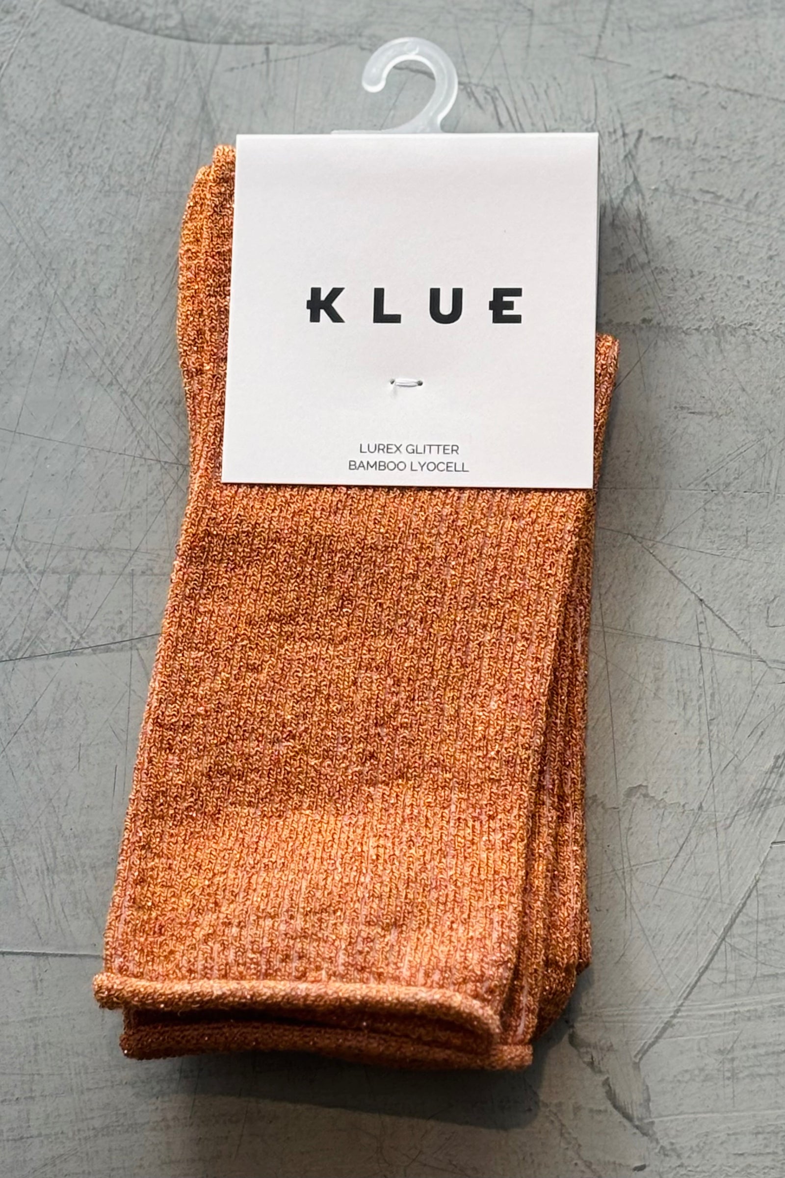 KLUE Glitter Lurex socks | Terracotta