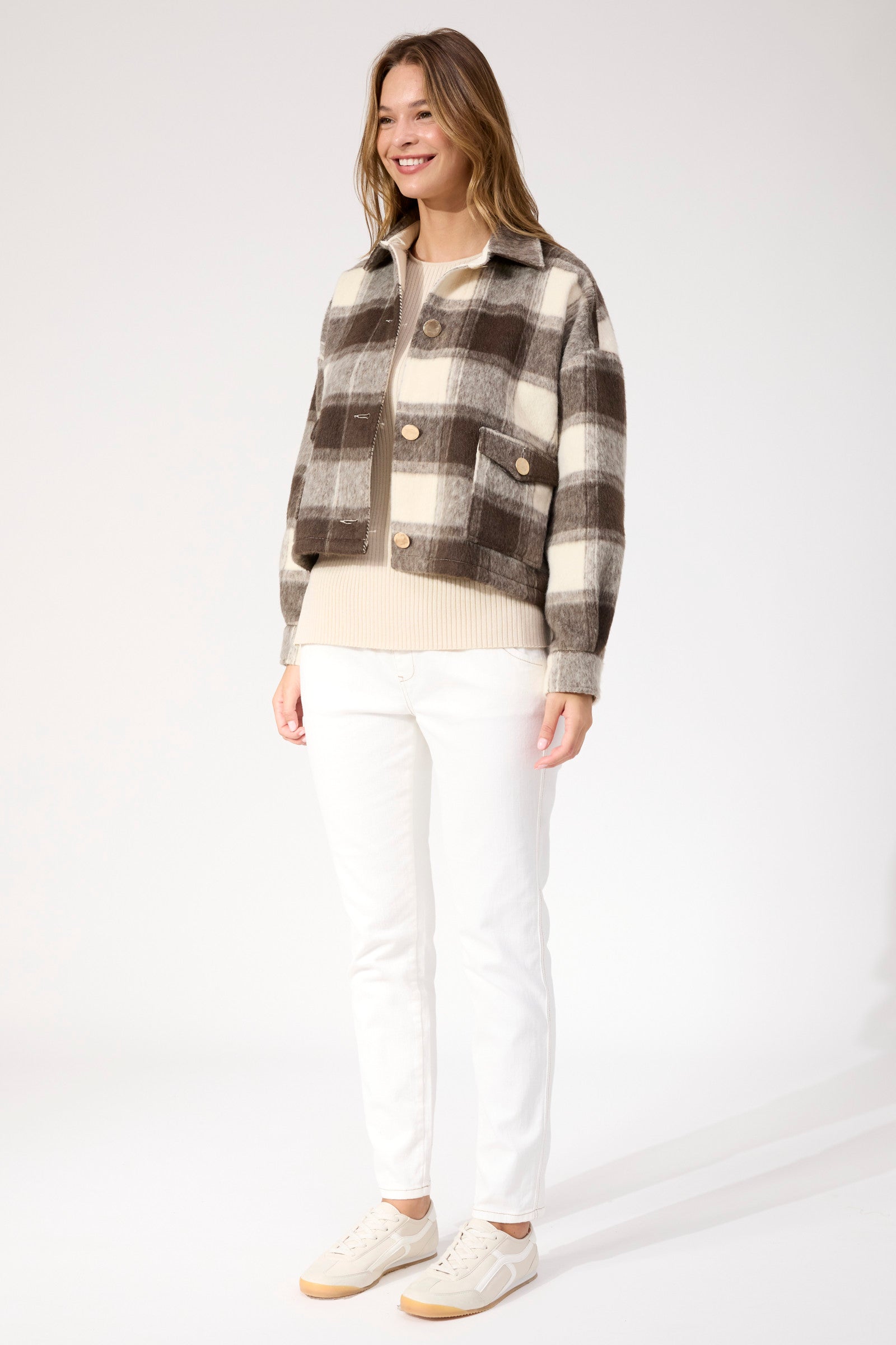 Fargo Check Jacket - Brown