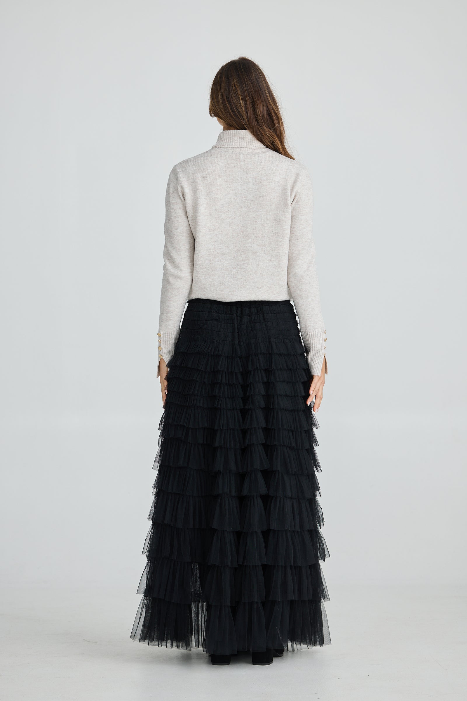 Brave + True Chance tule tutu Black Evening Skirt Maxi Length Skirt