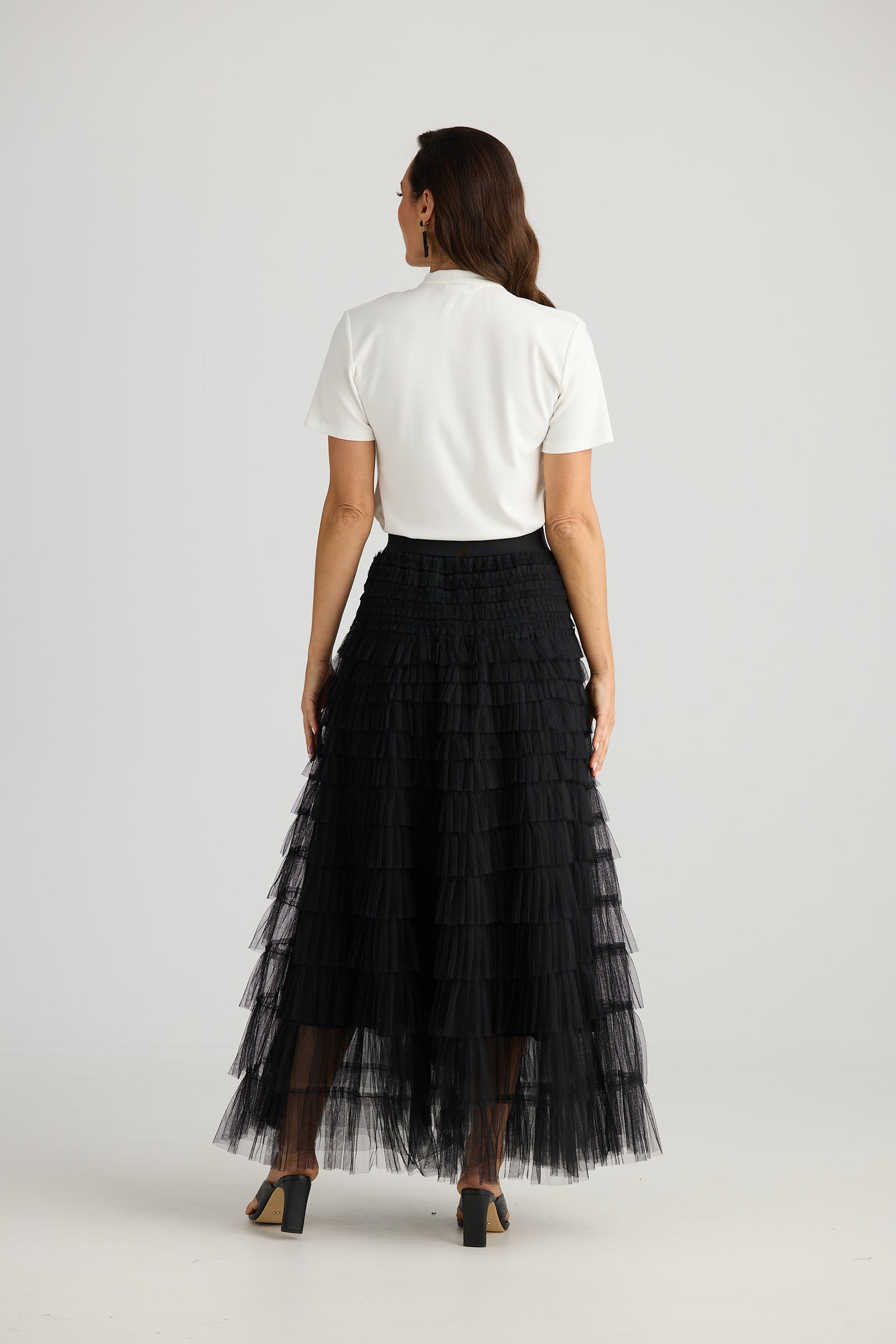 Brave + True Chance tule tutu Black Evening Skirt Maxi Length Skirt