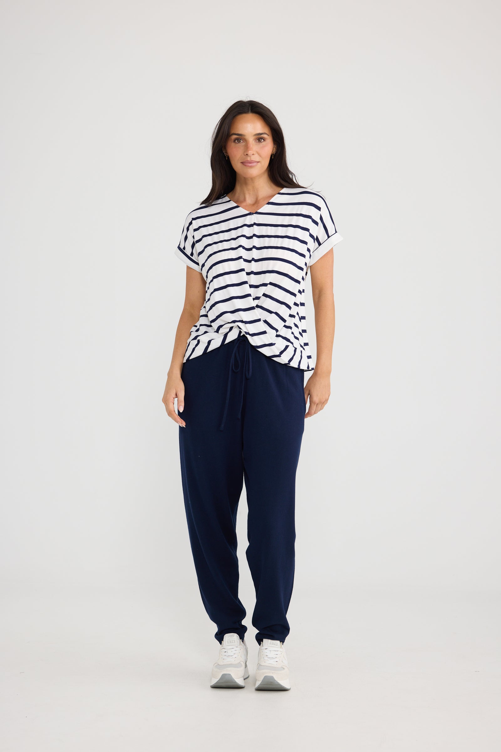 Rapture Tee - Navy White Stripe