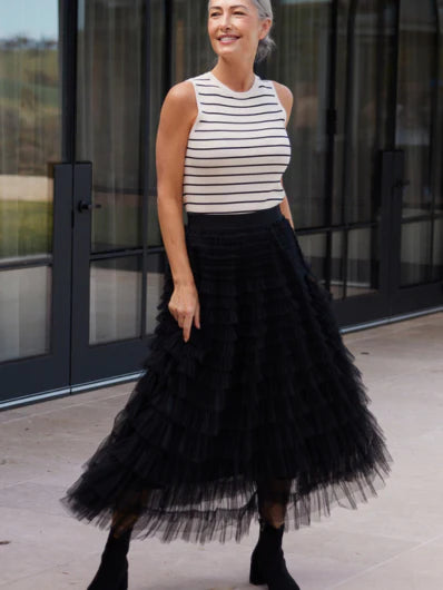 Brave + True Chance tule tutu Black Evening Skirt Maxi Length Skirt