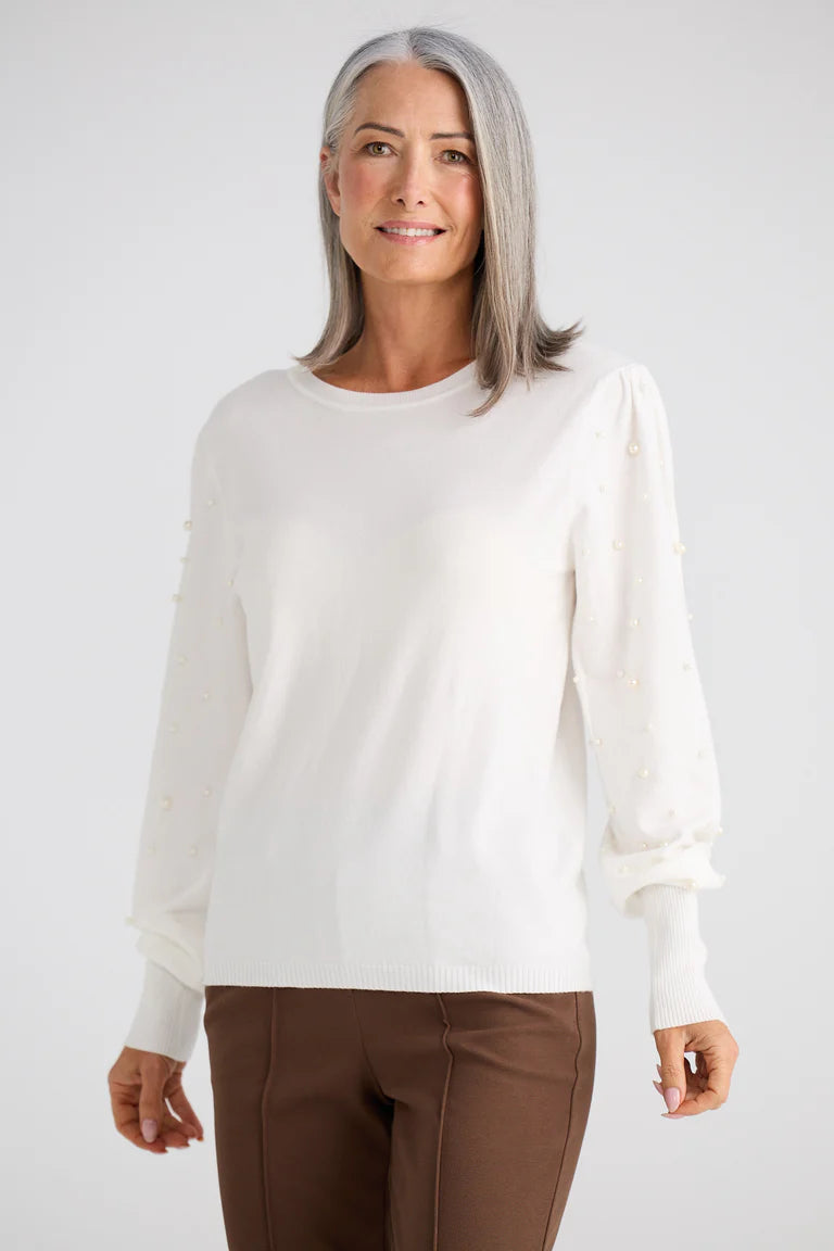 Dominica Stud Top - Ivory