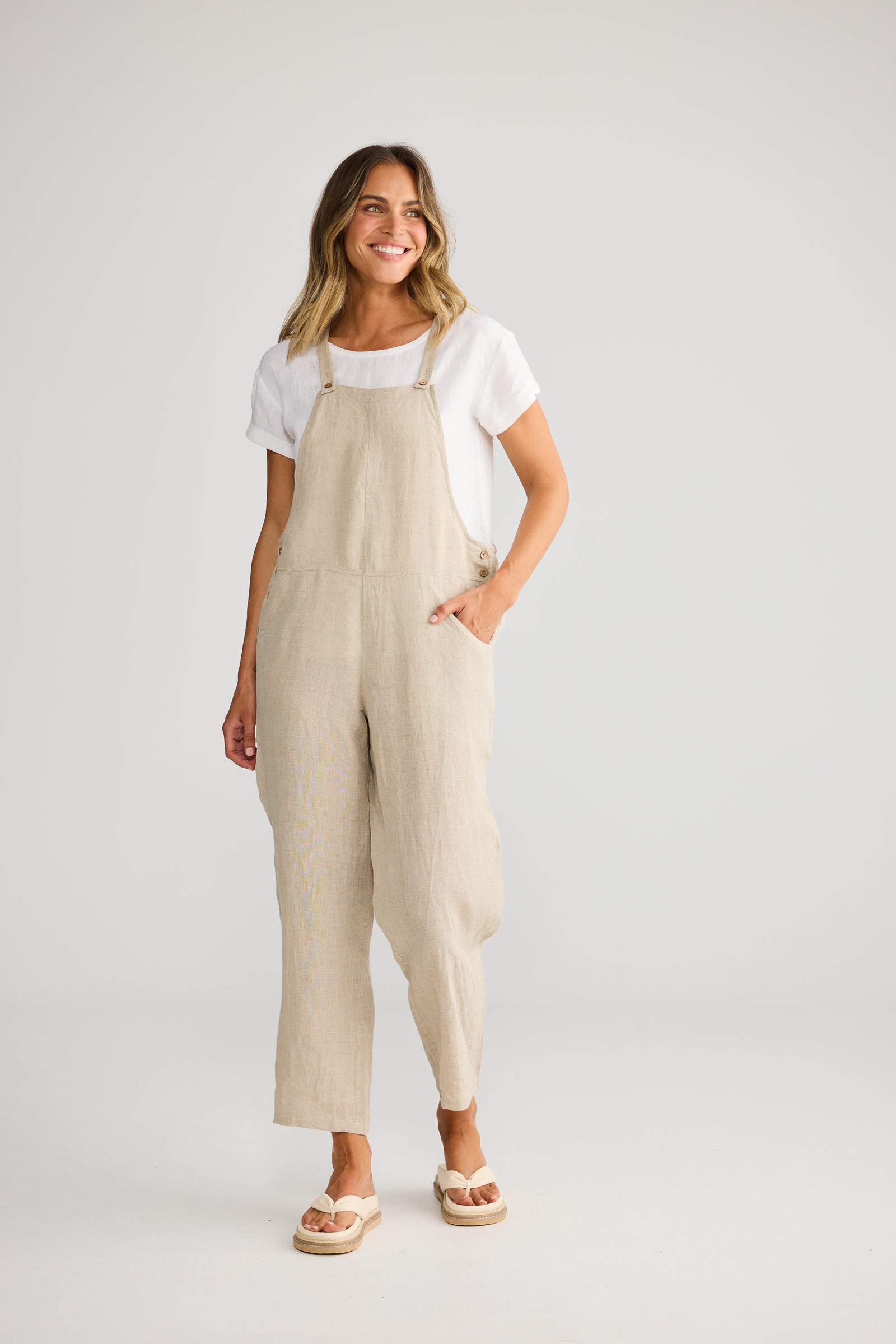 Sailor Overalls - Natural Linen