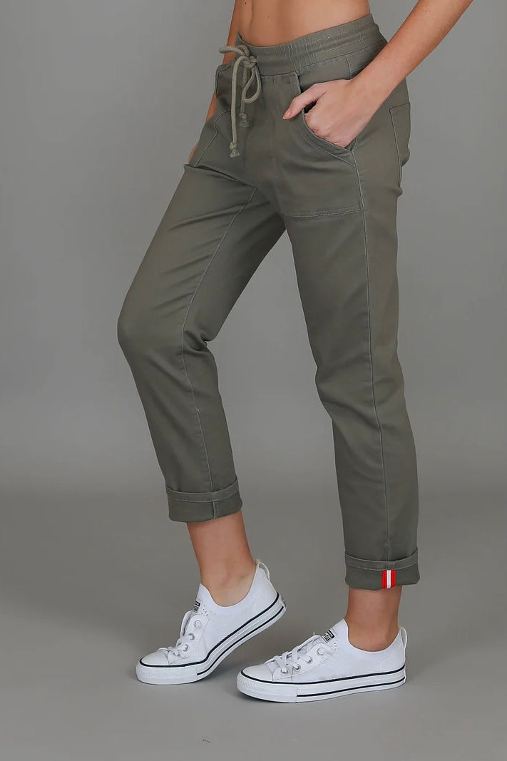 Auguste Stretch Chino Jogger - Khaki