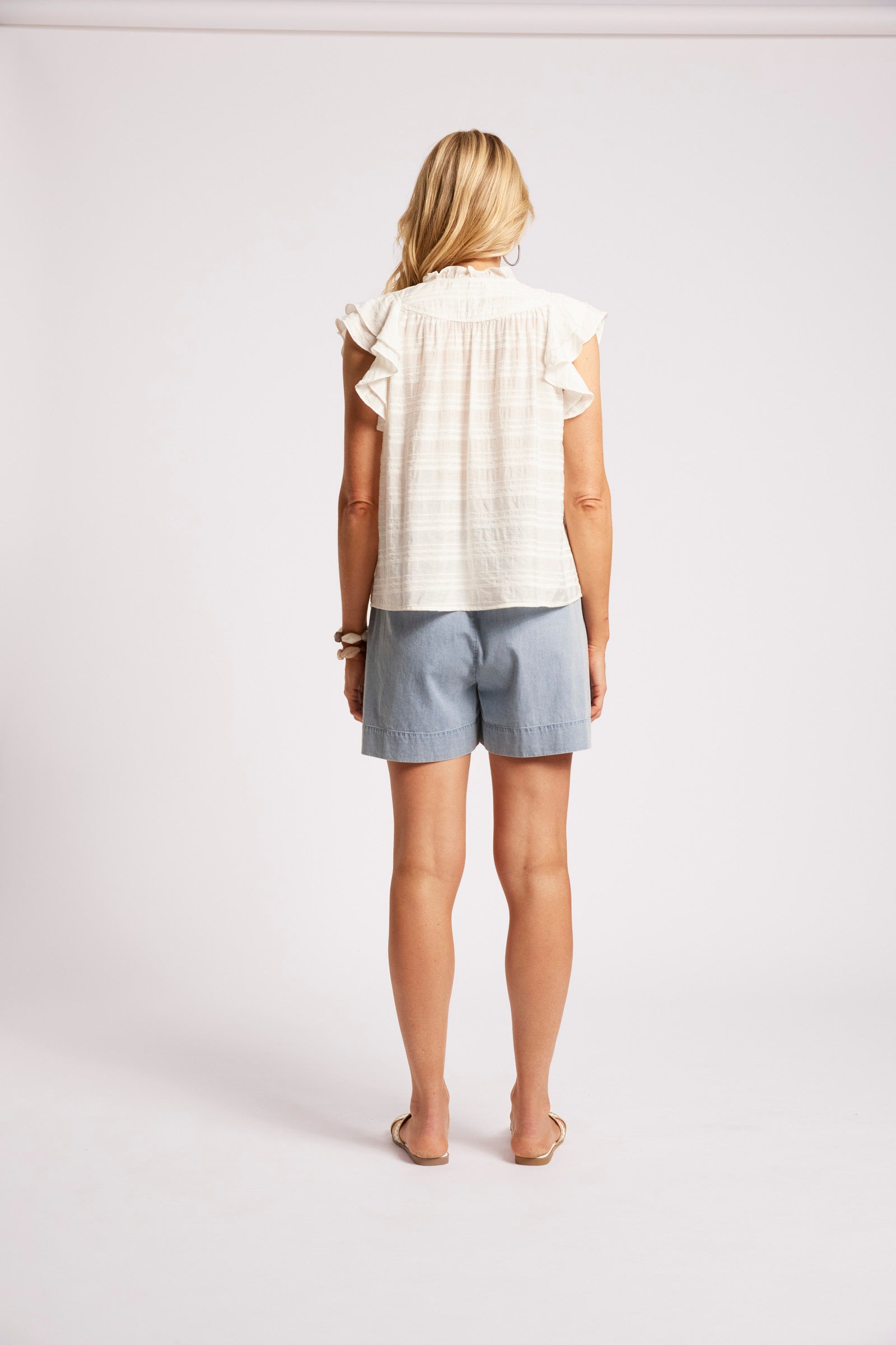 Sovana Frill Tank - White