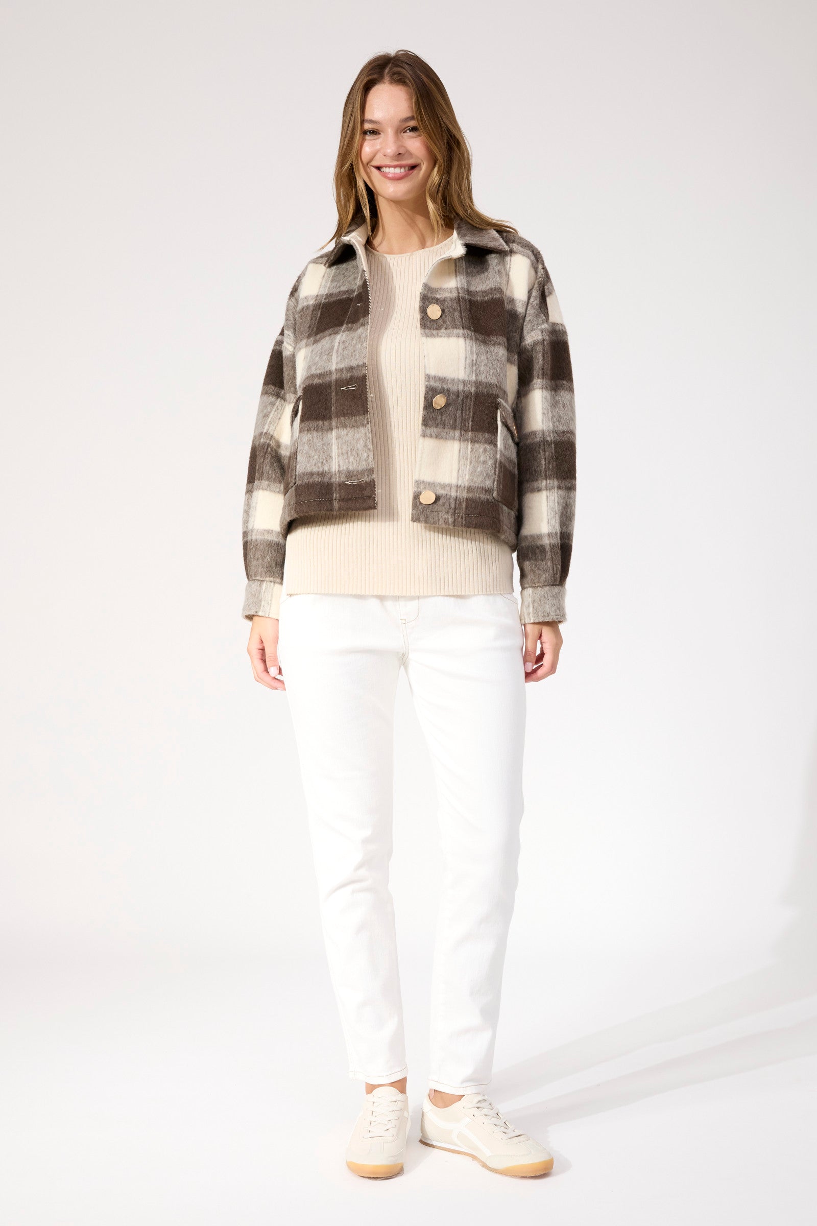 Fargo Check Jacket - Brown