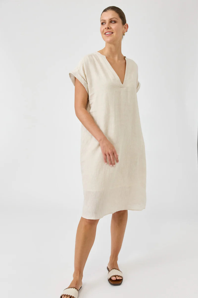 Studio Linen Dress - Tusk