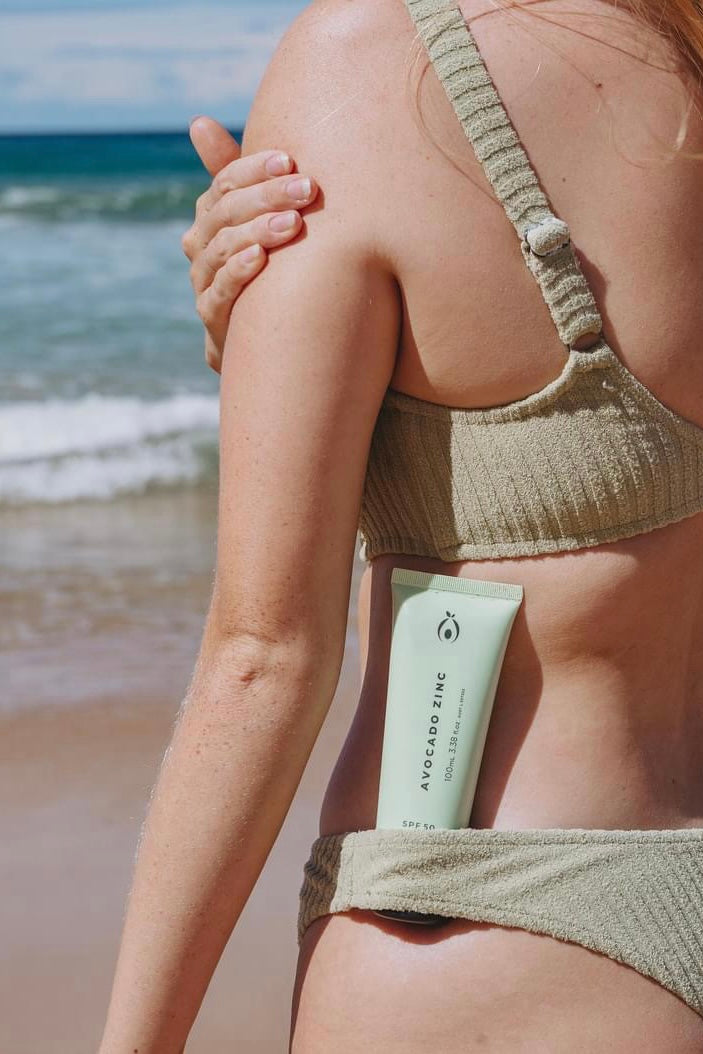 Avocado Zinc Moisturiser SPF50 All natural sun screen zinc Australian made skincare Nourish Physical Skin