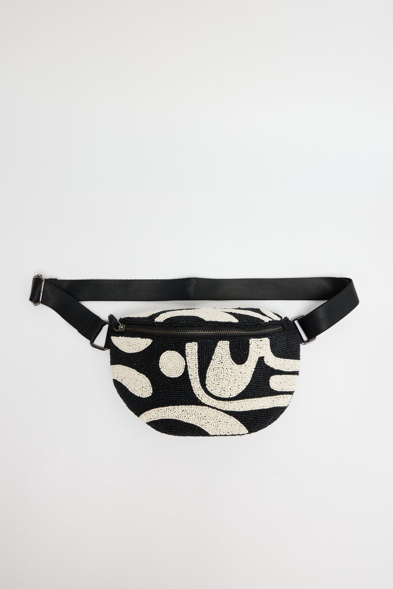 Waves bumbag - black / white