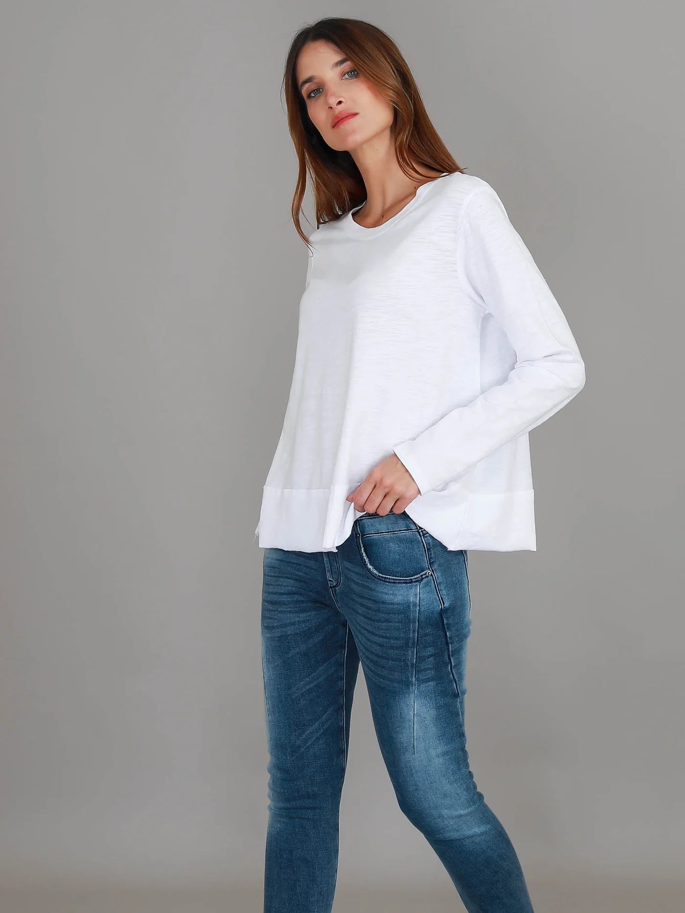 Sonya Long Sleeve T Shirt - White