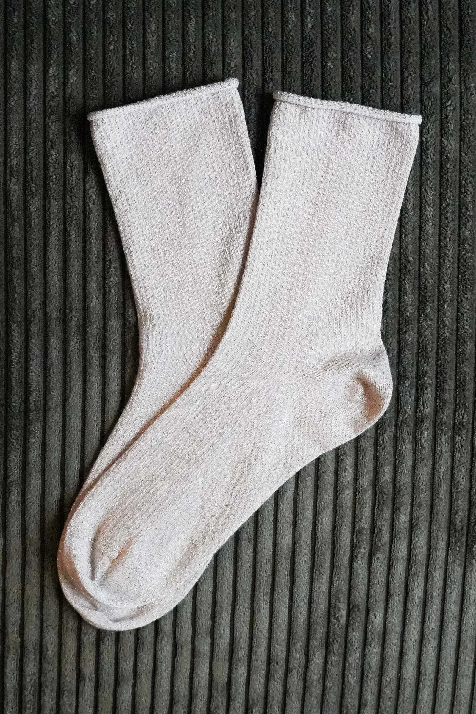 KLUE Glitter Lurex socks | Beige