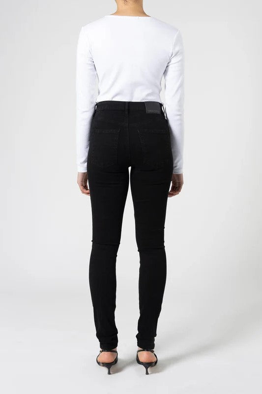 Nobody Denim Cult Black Skinny Jean - Ethical Denim high rise slim skinny jean