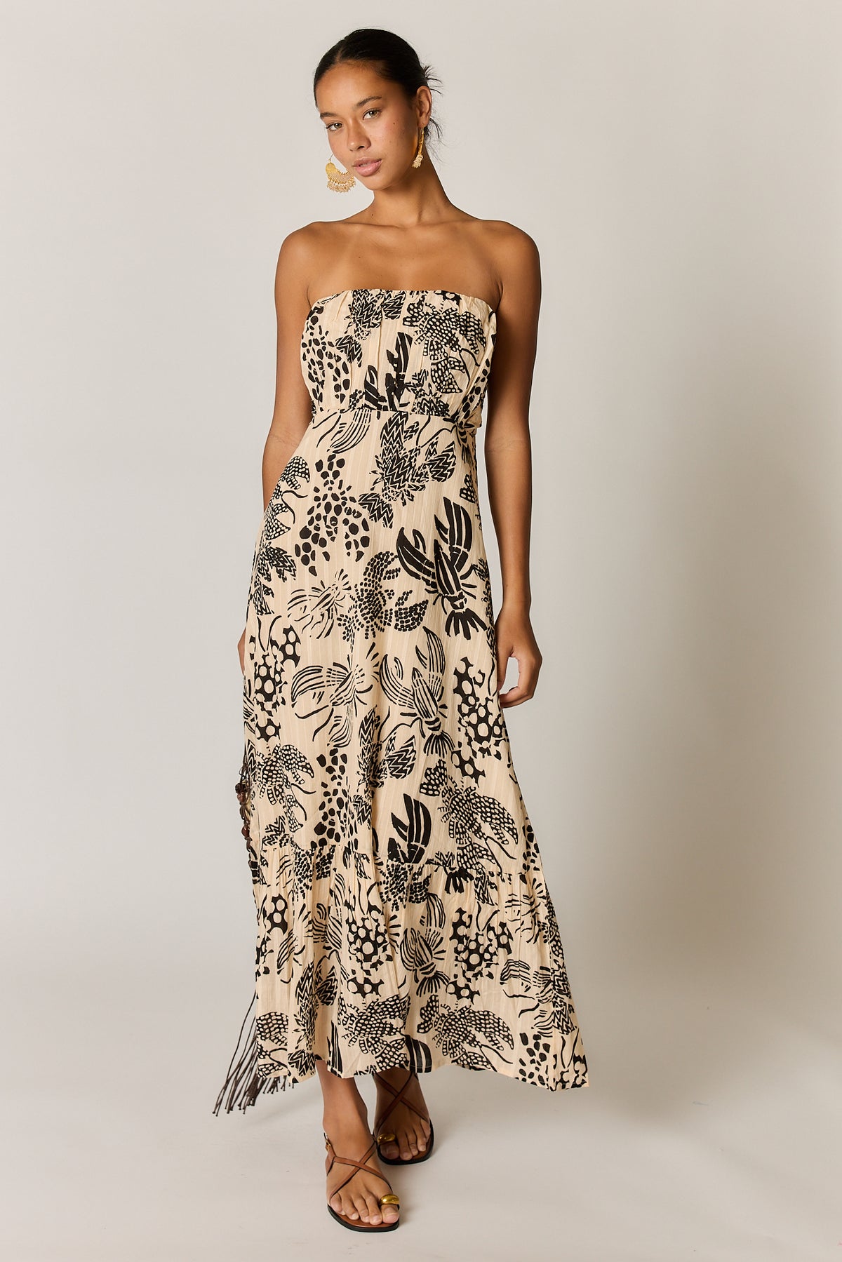 Under The Sea Strapless Maxi - Black