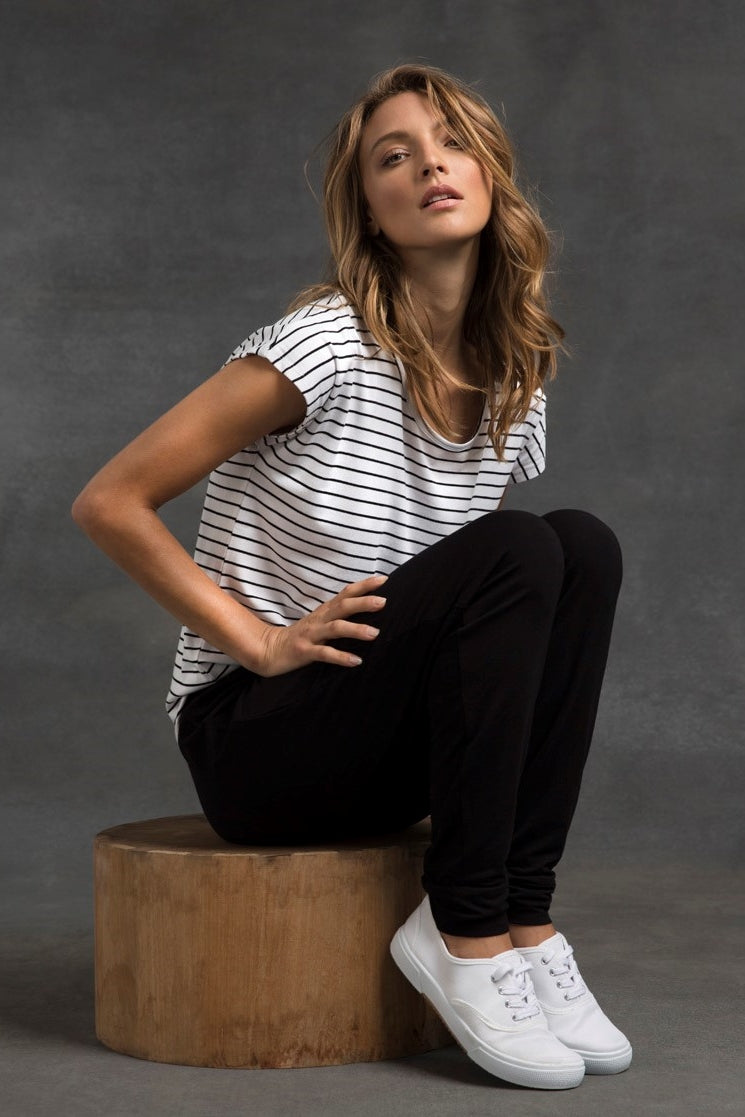 Bamboo Slouch Pant - Black