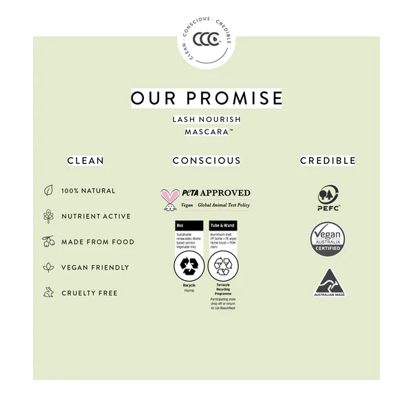 LUK Espresso lash nourish mascara lifting organic non-toxic lengthening vegan tubing clean natural