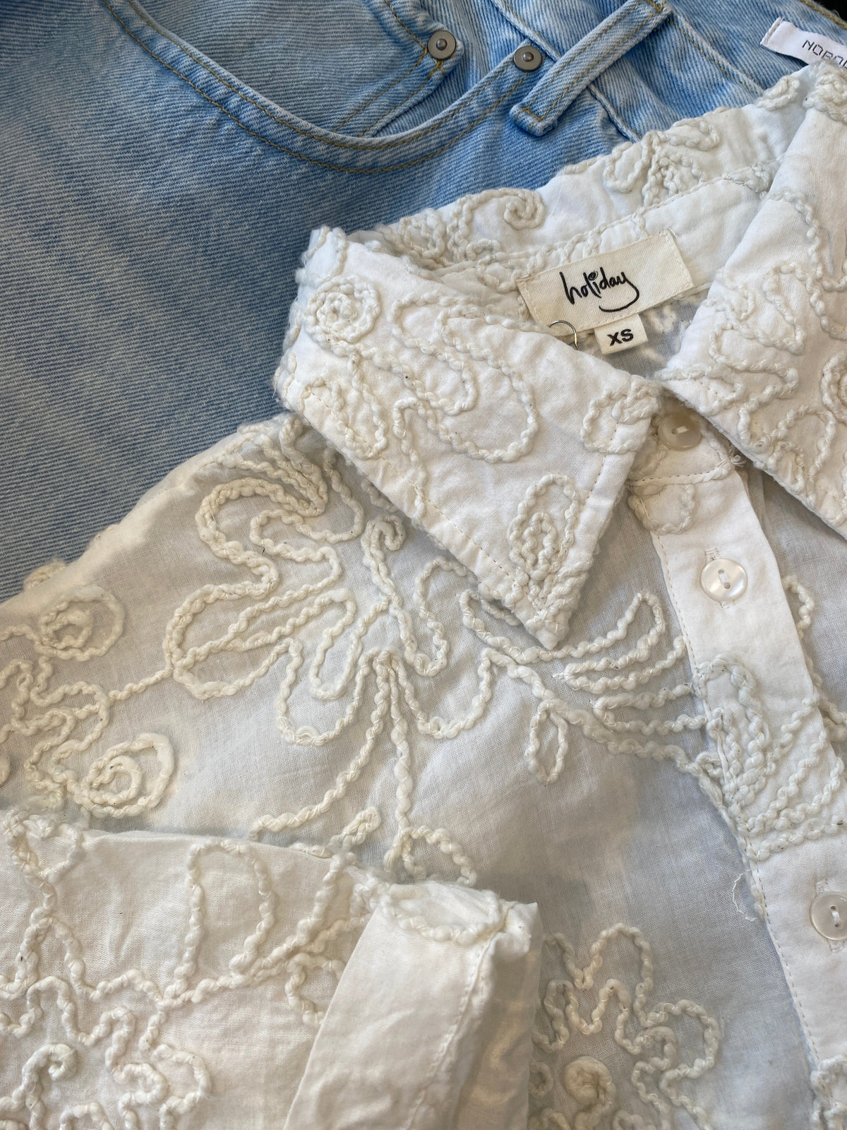 Playa Shirt - Cream Chenille
