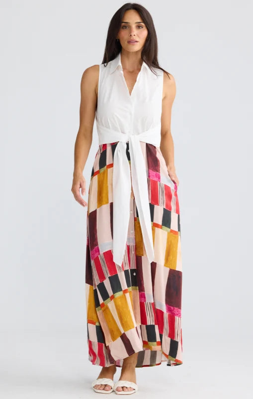 Ovina  Dress - Painterly Geo
