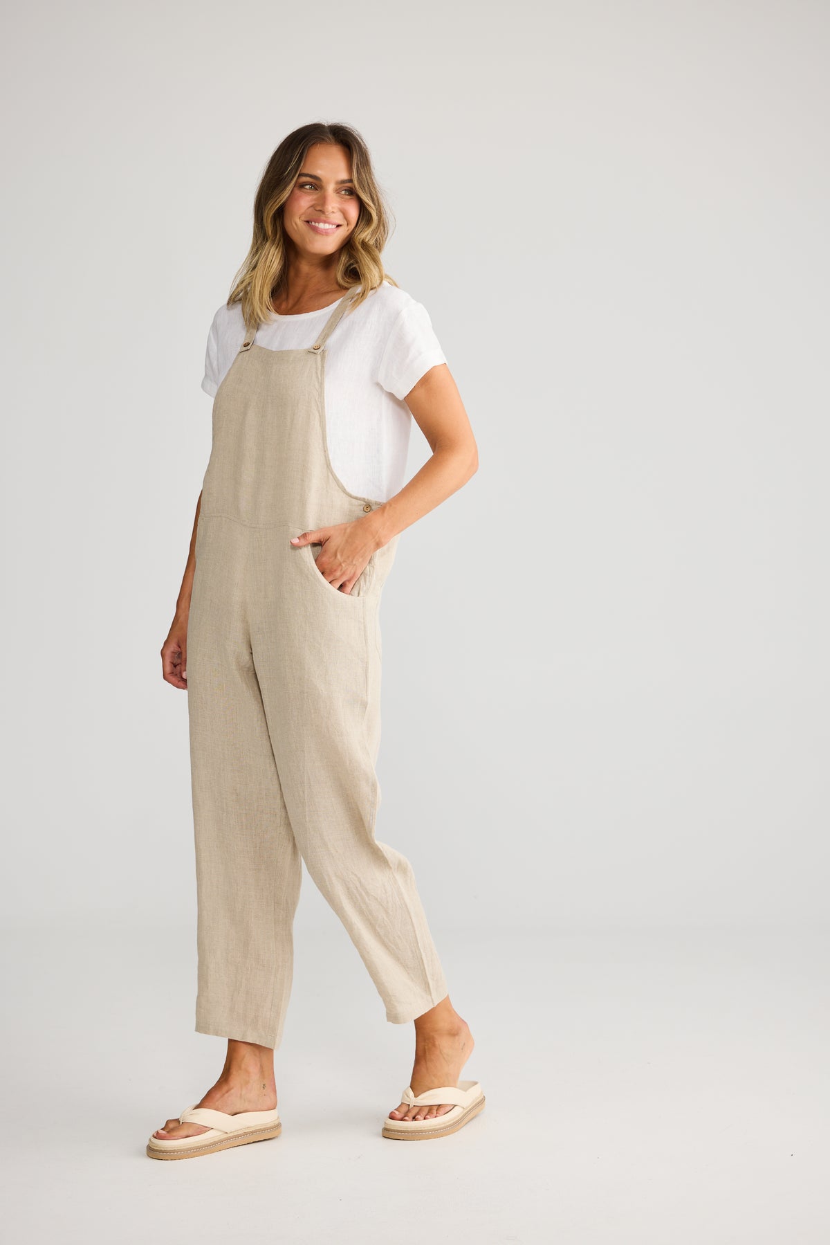 Sailor Overalls - Natural Linen
