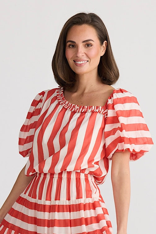 Blossom Top - Red Stripe