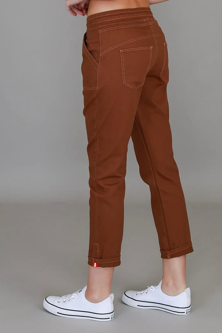 Auguste Stretch Chino Jogger - Terracotta