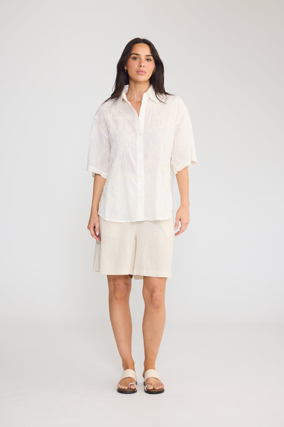 Playa Shirt - Cream Chenille