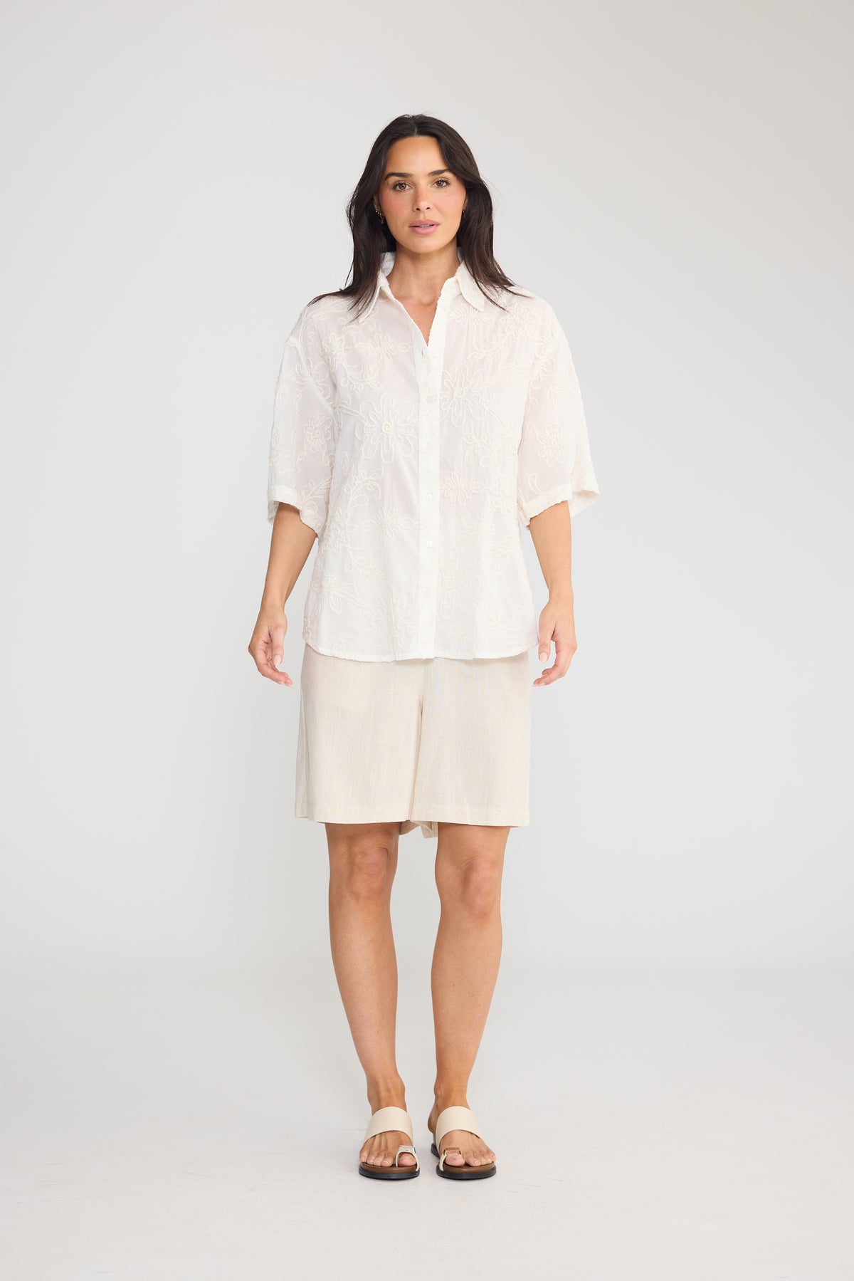 Playa Shirt - Cream Chenille