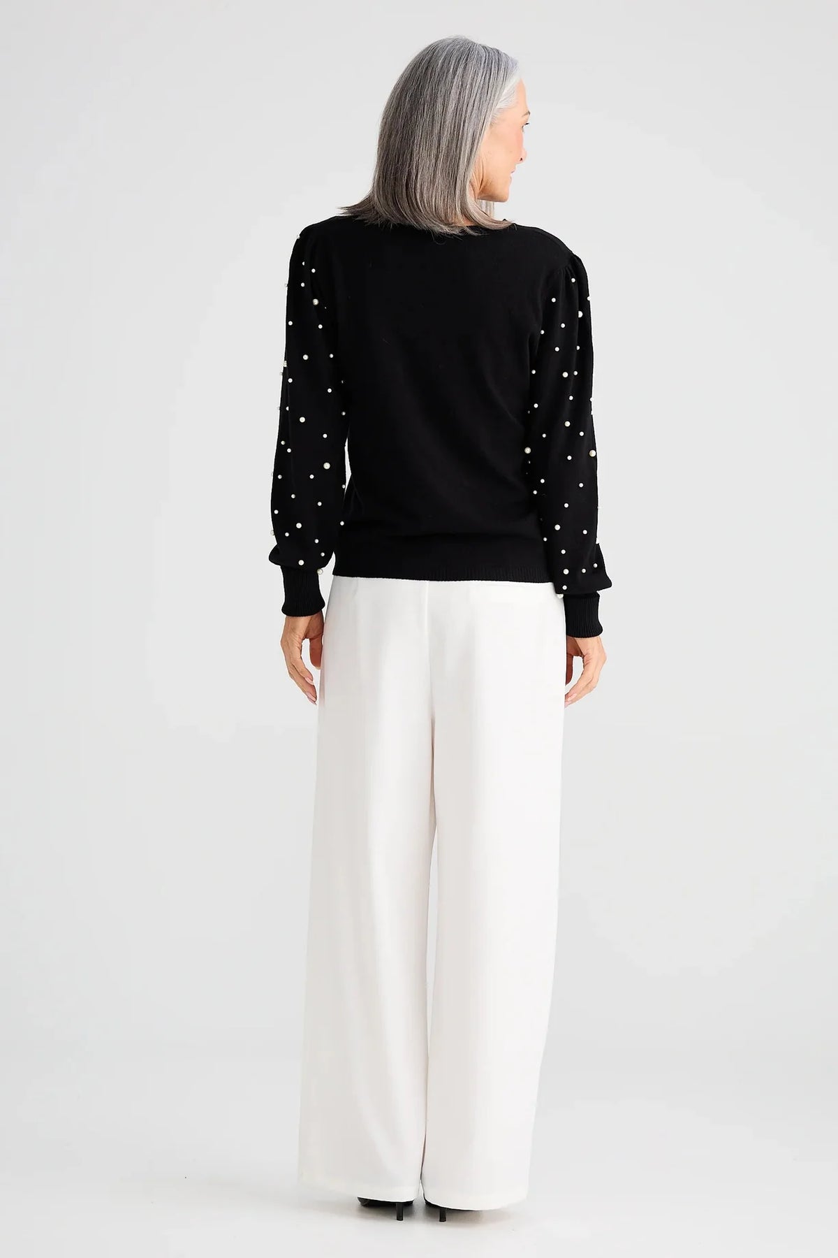 Dominica Stud Top -  Black