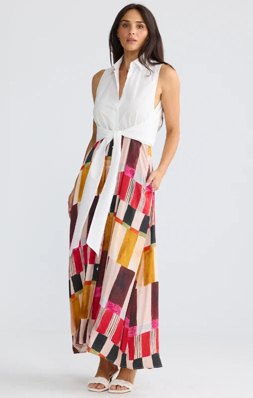 Ovina  Dress - Painterly Geo
