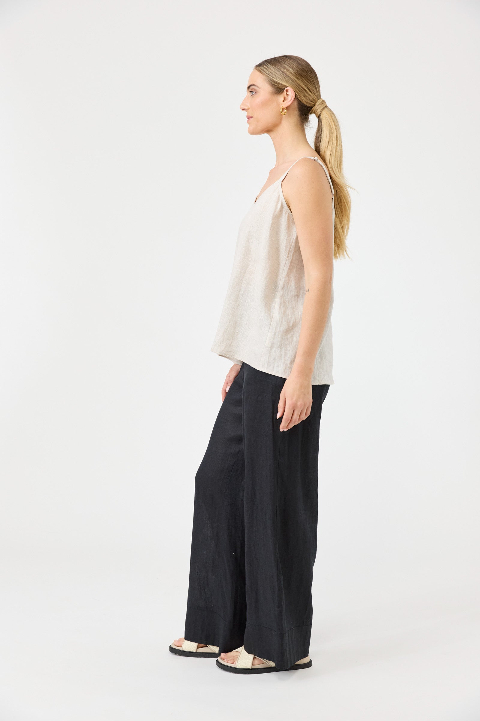 Studio Linen Tank -  Tusk