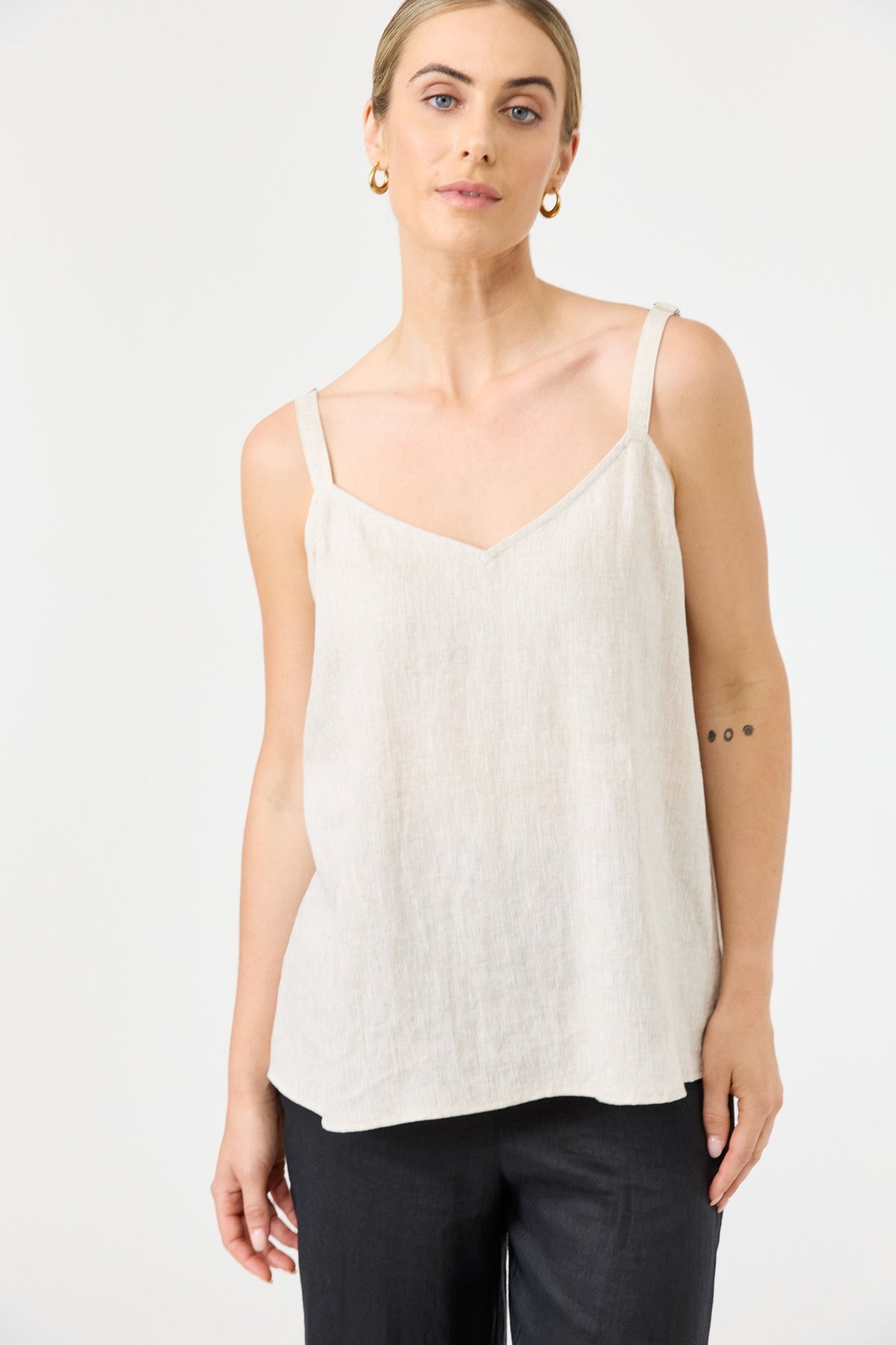 Studio Linen Tank -  Tusk