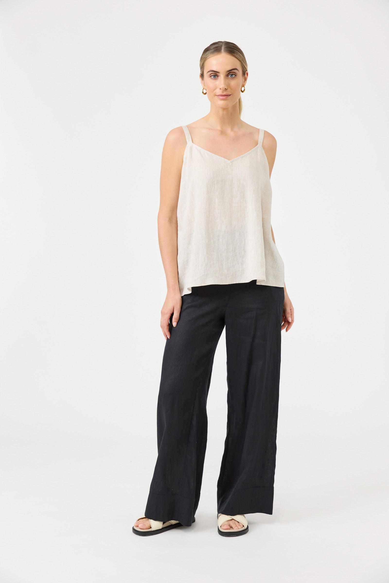 Studio Linen Tank -  Tusk