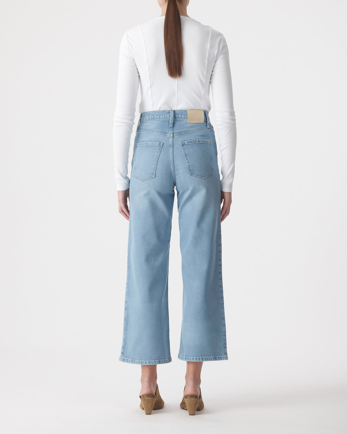 Nobody Denim Milla straight leg Jean  28 inch crop - 90’s dream light blue wash women’s premium denim jeans comfort fit eco-friendly sustainable cotton Australian high rise wide 