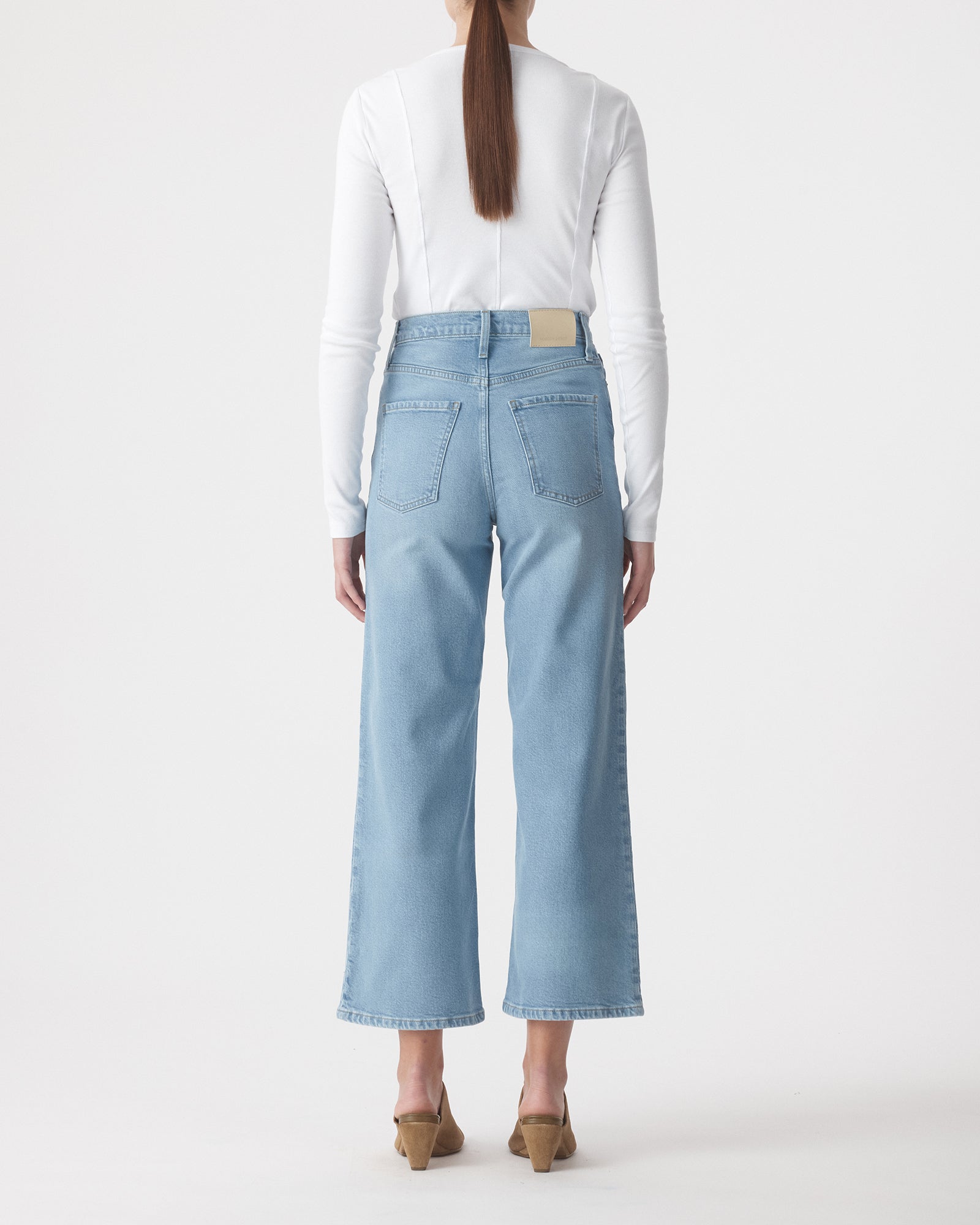 Nobody Denim Milla straight leg Jean  28 inch crop - 90’s dream light blue wash women’s premium denim jeans comfort fit eco-friendly sustainable cotton Australian high rise wide 