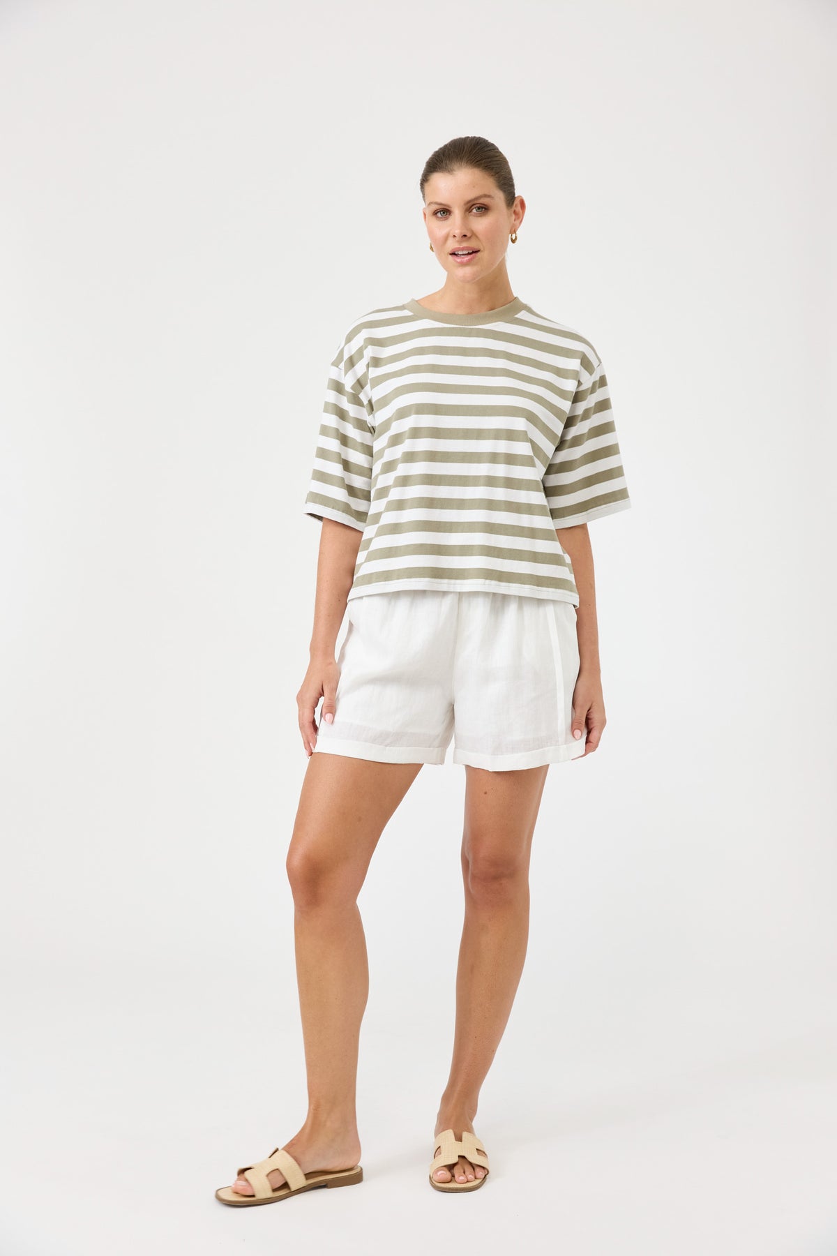 Studio Stripe T-shirt - Olive